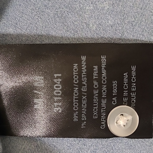 Tahari faded pearl snap long sleeve  denim jean shirt - Picture 6 of 6